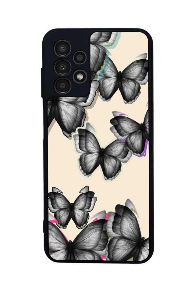 Samsung Galaxy A13 Uyumlu Kelebek Tasarımlı Glossy Premium Kılıf