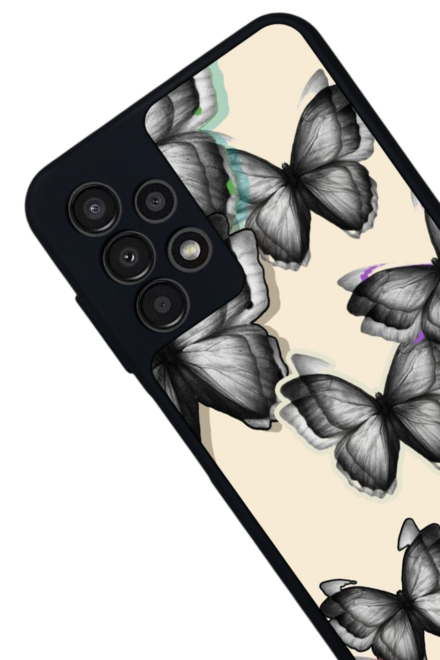 Samsung Galaxy A13 Uyumlu Kelebek Tasarımlı Glossy Premium Kılıf