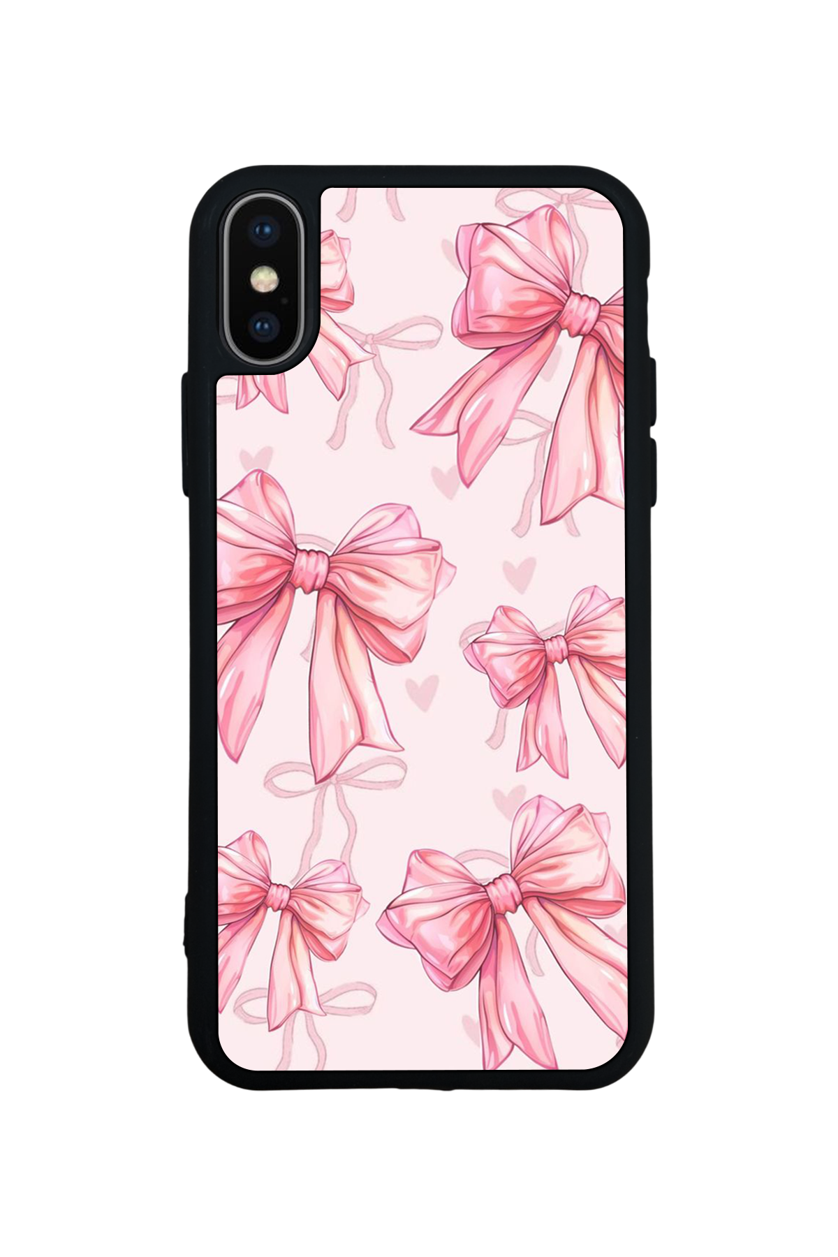 iPhone X/ XS Uyumlu Kurdele Tasarımlı Glossy Premium Kılıf