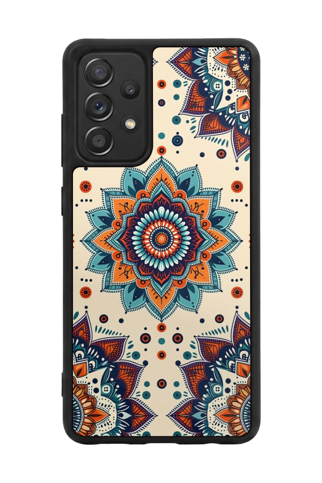 Samsung Galaxy A72 Uyumlu Mandaal Tasarımlı Glossy Premium Kılıf