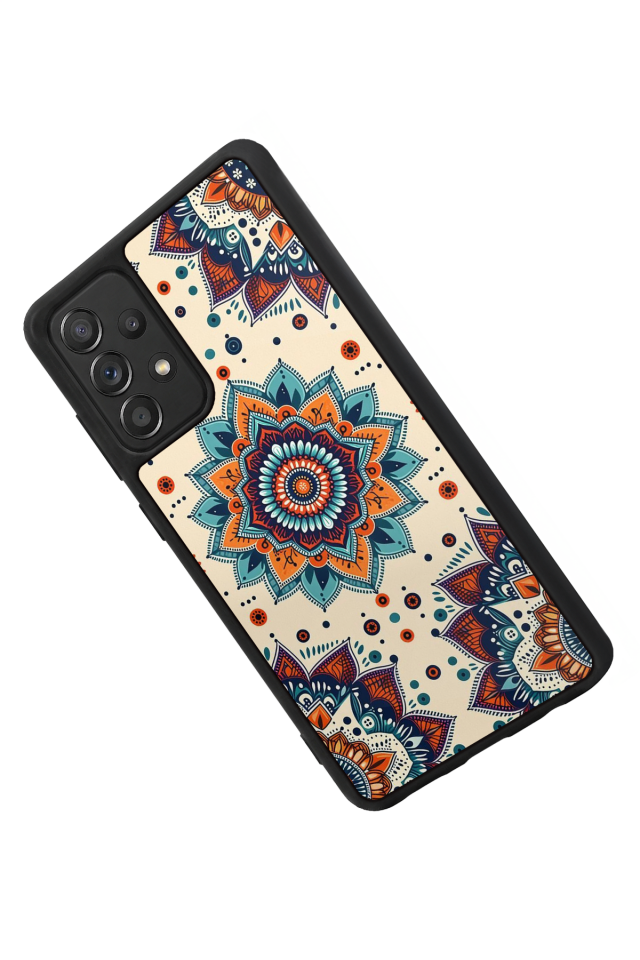 Samsung Galaxy A72 Uyumlu Mandaal Tasarımlı Glossy Premium Kılıf