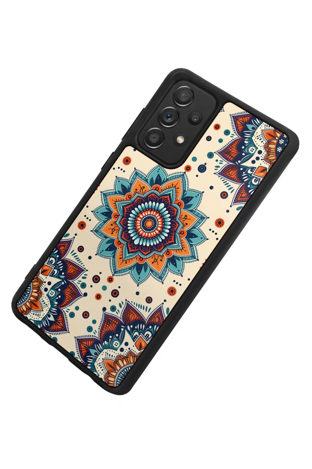Samsung Galaxy A72 Uyumlu Mandaal Tasarımlı Glossy Premium Kılıf