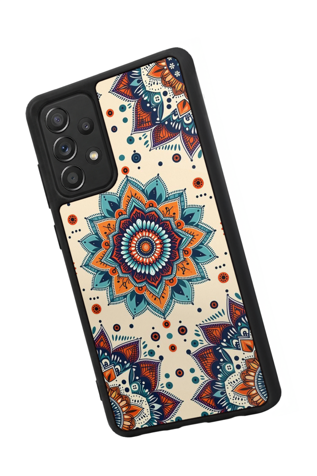 Samsung Galaxy A72 Uyumlu Mandaal Tasarımlı Glossy Premium Kılıf