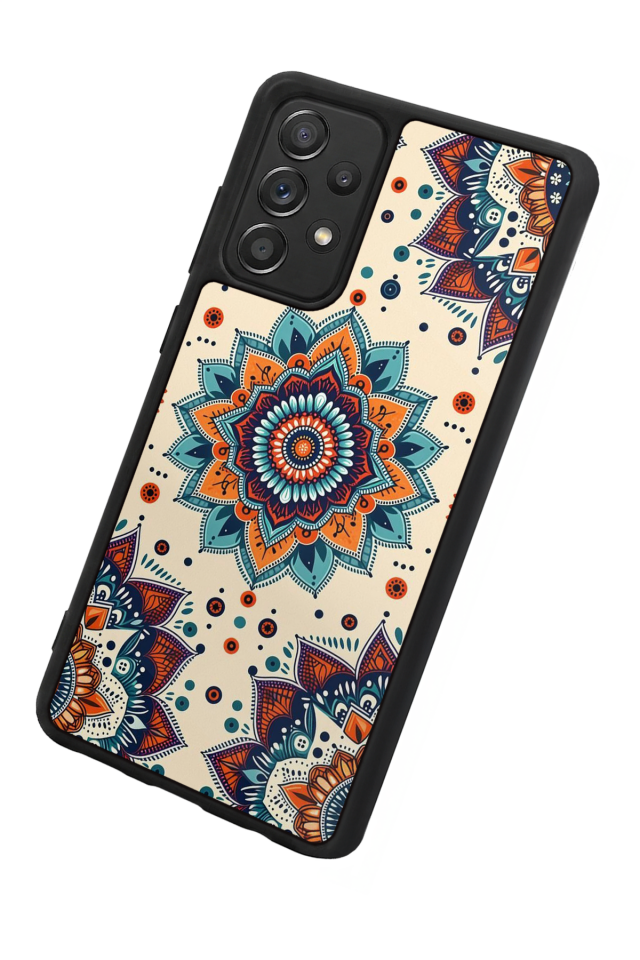 Samsung Galaxy A72 Uyumlu Mandaal Tasarımlı Glossy Premium Kılıf