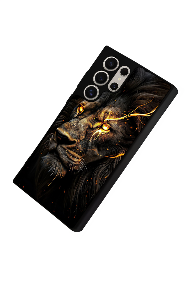 Samsung Galaxy S24 Ultra Uyumlu Aslan Tasarımlı Glossy Premium Kılıf