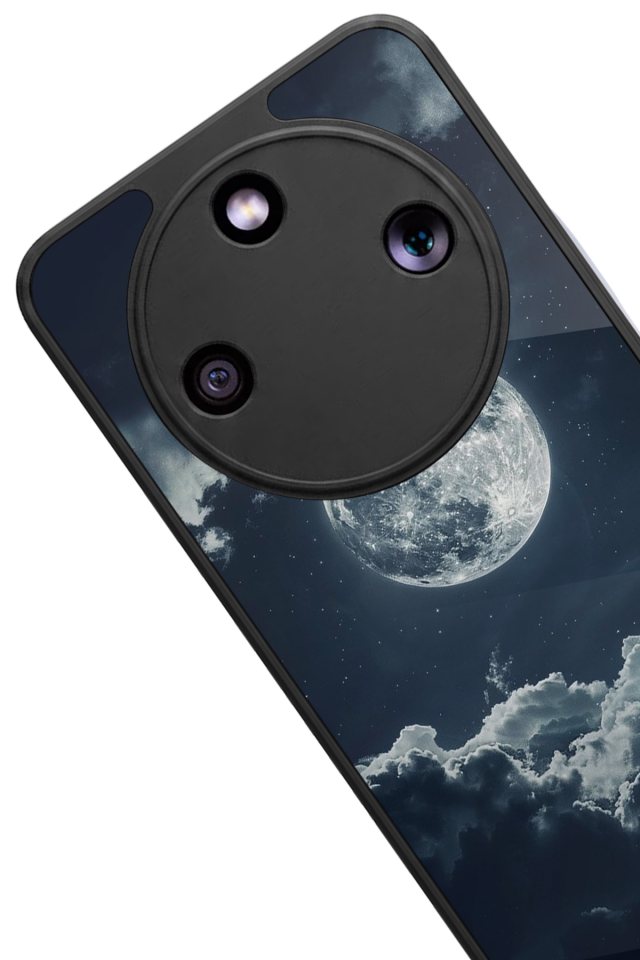 Honor Magic 8 Lite Uyumlu Ay Tasarımlı Glossy Premium Kılıf