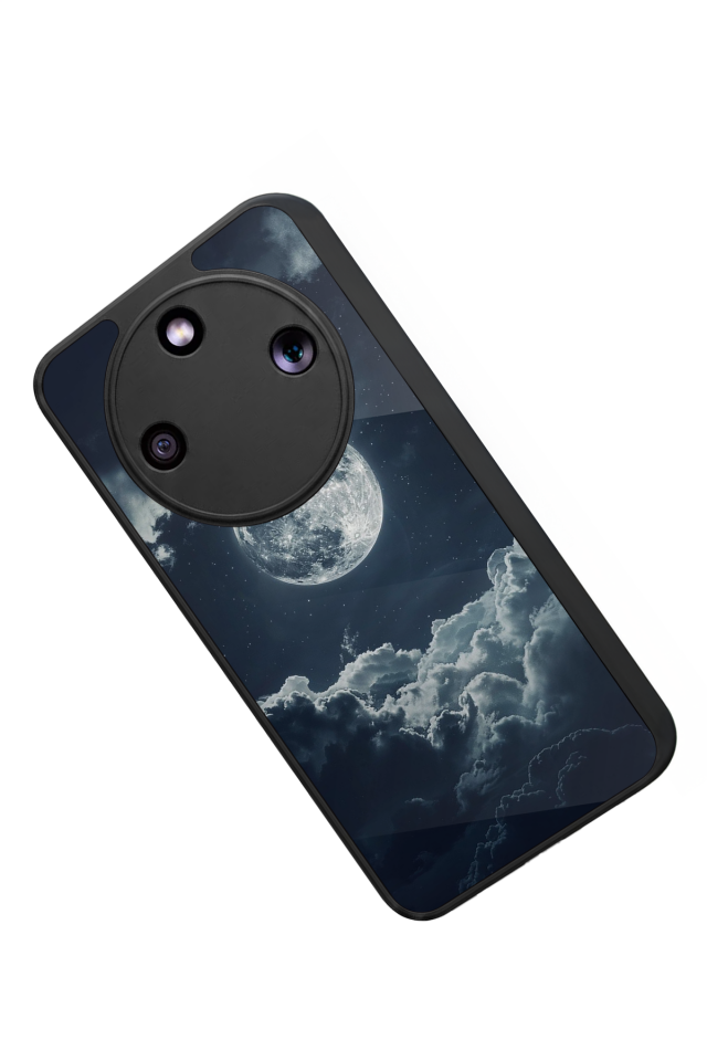 Honor Magic 8 Lite Uyumlu Ay Tasarımlı Glossy Premium Kılıf