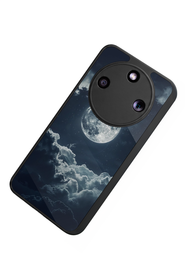 Honor Magic 8 Lite Uyumlu Ay Tasarımlı Glossy Premium Kılıf