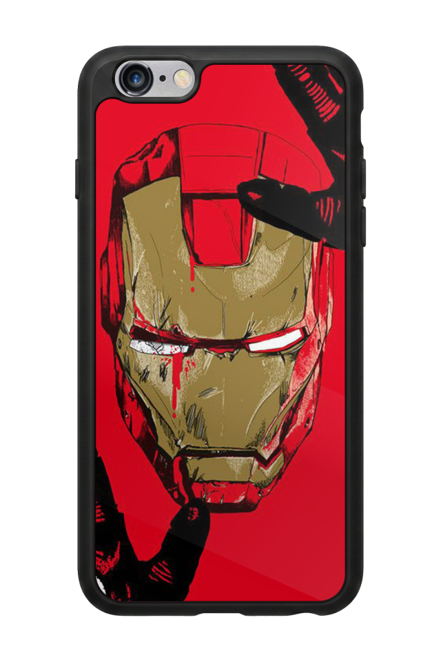 iPhone 6s Plus Uyumlu  Iron Man ( Demir Adam ) Tasarımlı Glossy Premium Kılıf