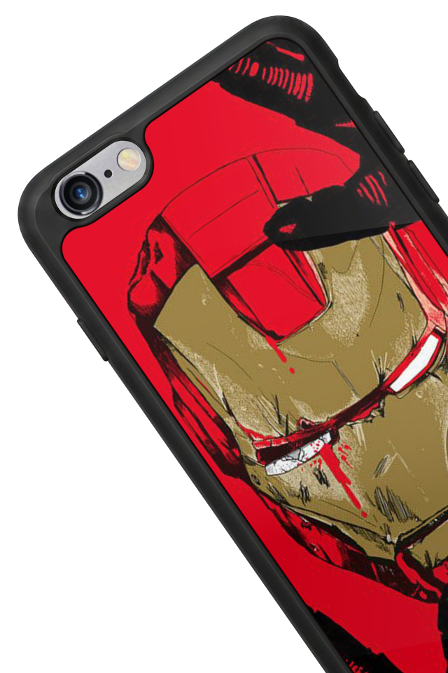 iPhone 6s Plus Uyumlu  Iron Man ( Demir Adam ) Tasarımlı Glossy Premium Kılıf