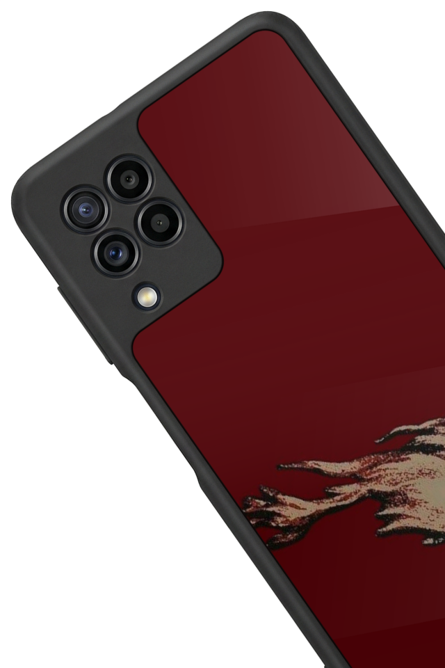Samsung Galaxy M22 Uyumlu Kalp Love Tasarımlı Glossy Premium Kılıf