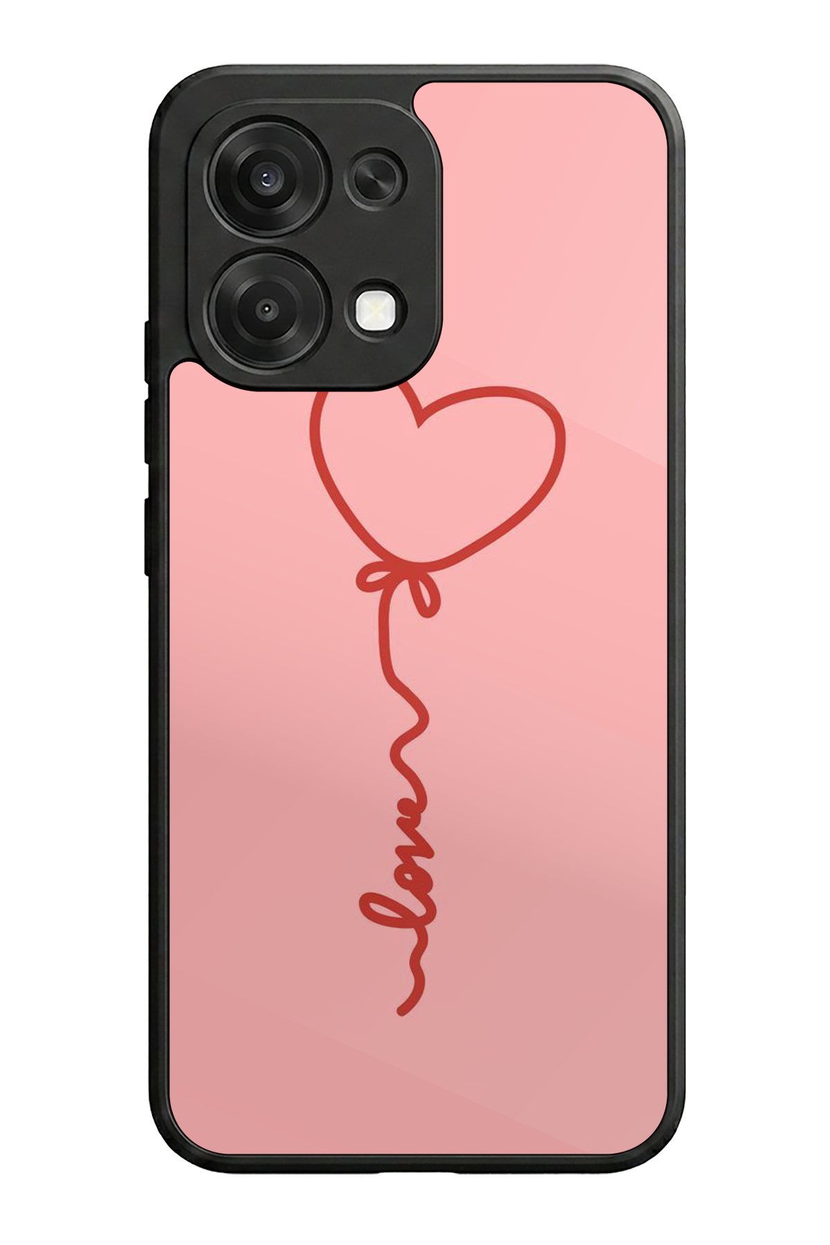 Oppo A6 Pro Uyumlu Kalp Love Tasarımlı Glossy Premium Kılıf