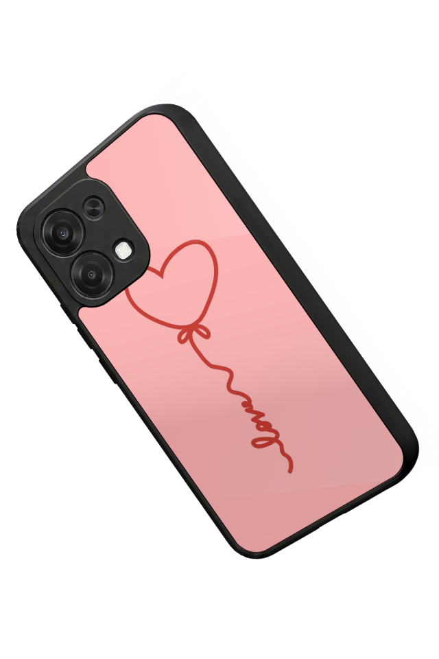 Oppo A6 Pro Uyumlu Kalp Love Tasarımlı Glossy Premium Kılıf