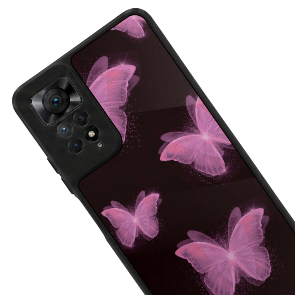 Xiaomi Redmi Note 12 Pro Uyumlu Kelebek Tasarımlı Glossy Premium Kılıf