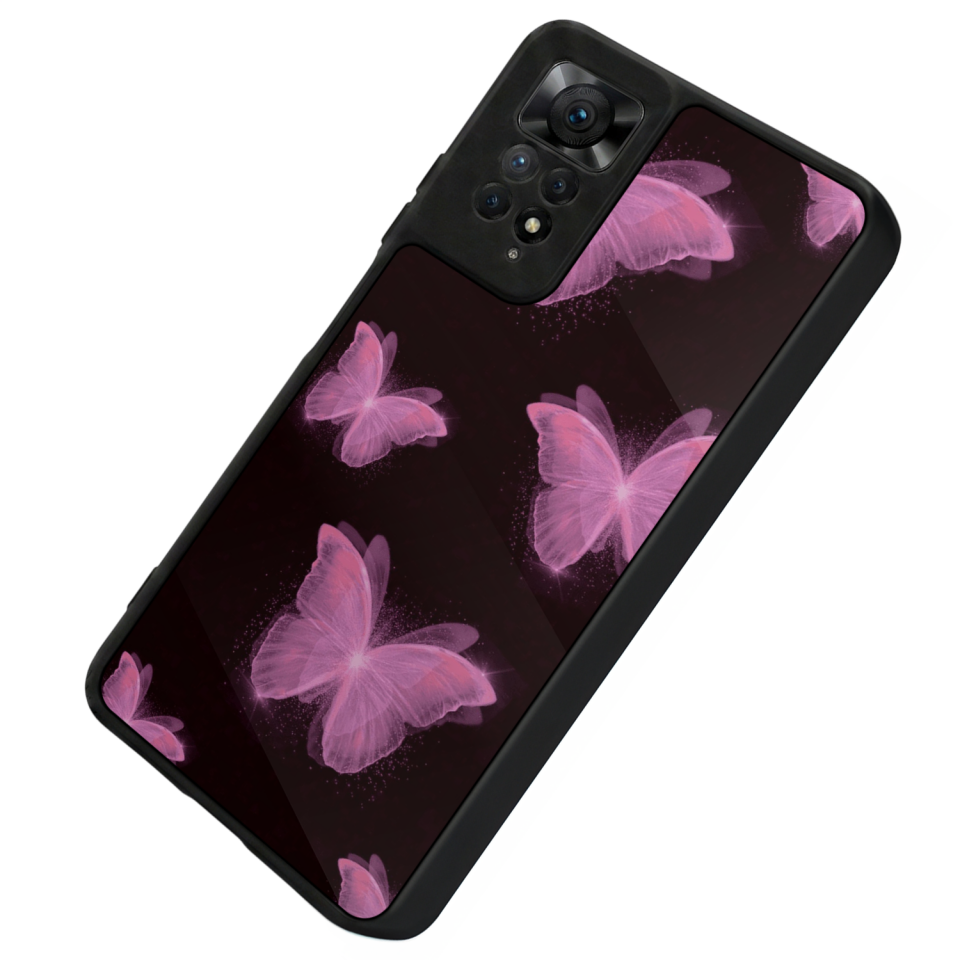 Xiaomi Redmi Note 12 Pro Uyumlu Kelebek Tasarımlı Glossy Premium Kılıf