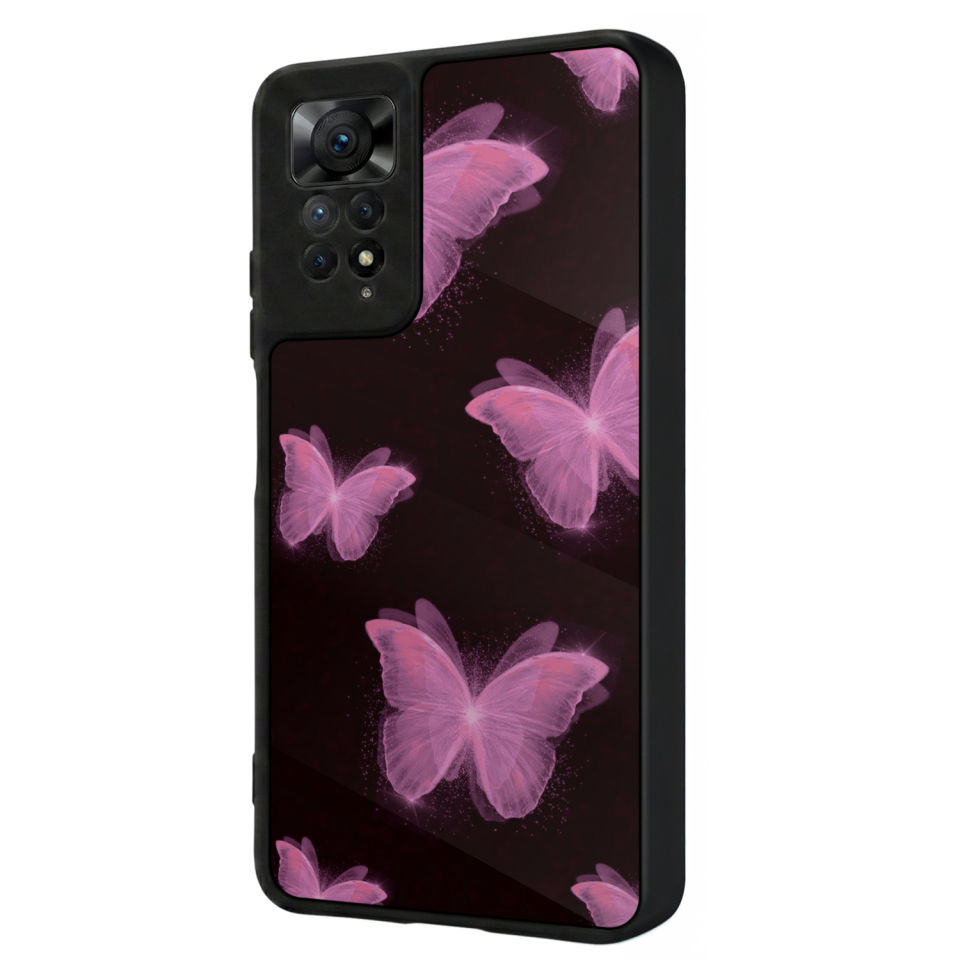 Xiaomi Redmi Note 12 Pro Uyumlu Kelebek Tasarımlı Glossy Premium Kılıf