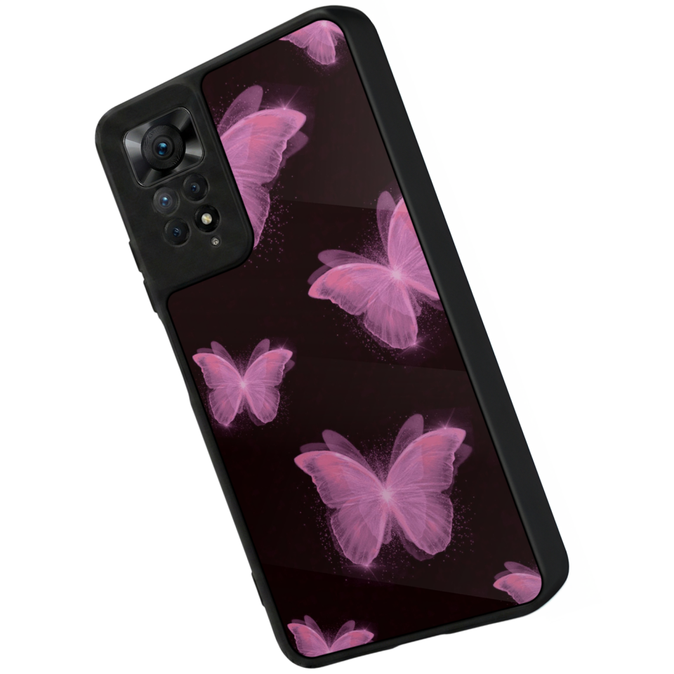 Xiaomi Redmi Note 12 Pro Uyumlu Kelebek Tasarımlı Glossy Premium Kılıf