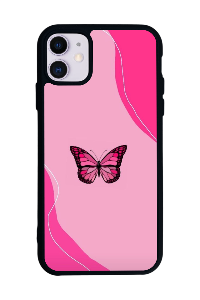 iPhone 11 Uyumlu Kelebek Tasarımlı Glossy Premium Kılıf