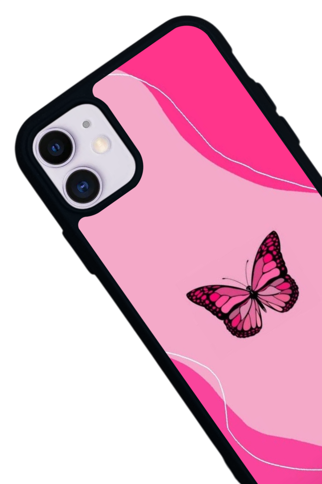 iPhone 11 Uyumlu Kelebek Tasarımlı Glossy Premium Kılıf
