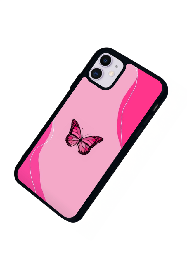 iPhone 11 Uyumlu Kelebek Tasarımlı Glossy Premium Kılıf