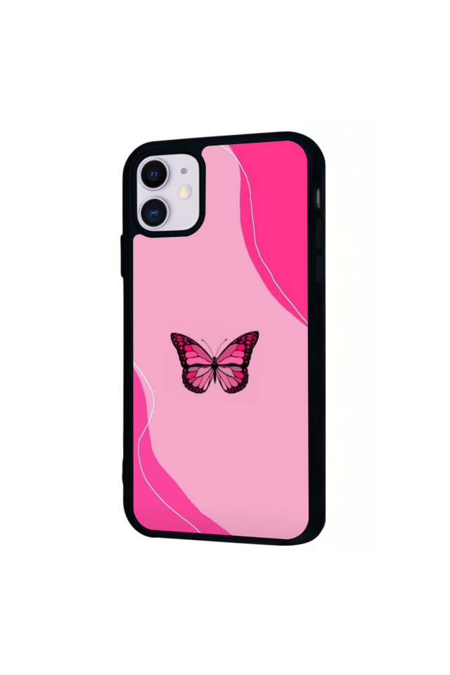 iPhone 11 Uyumlu Kelebek Tasarımlı Glossy Premium Kılıf