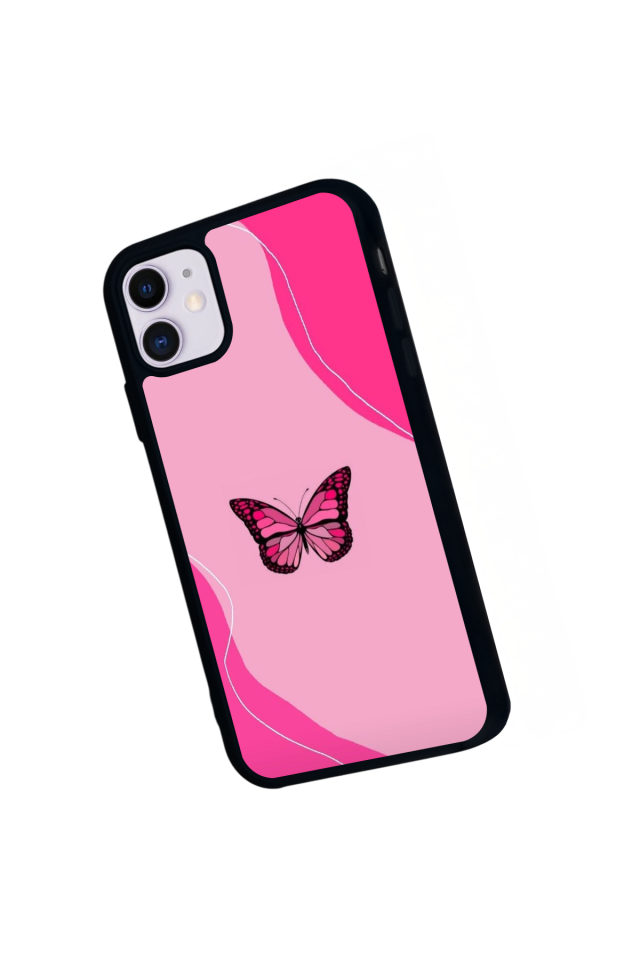 iPhone 11 Uyumlu Kelebek Tasarımlı Glossy Premium Kılıf