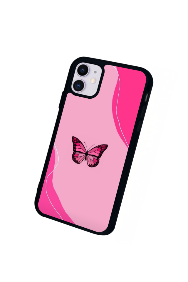 iPhone 11 Uyumlu Kelebek Tasarımlı Glossy Premium Kılıf