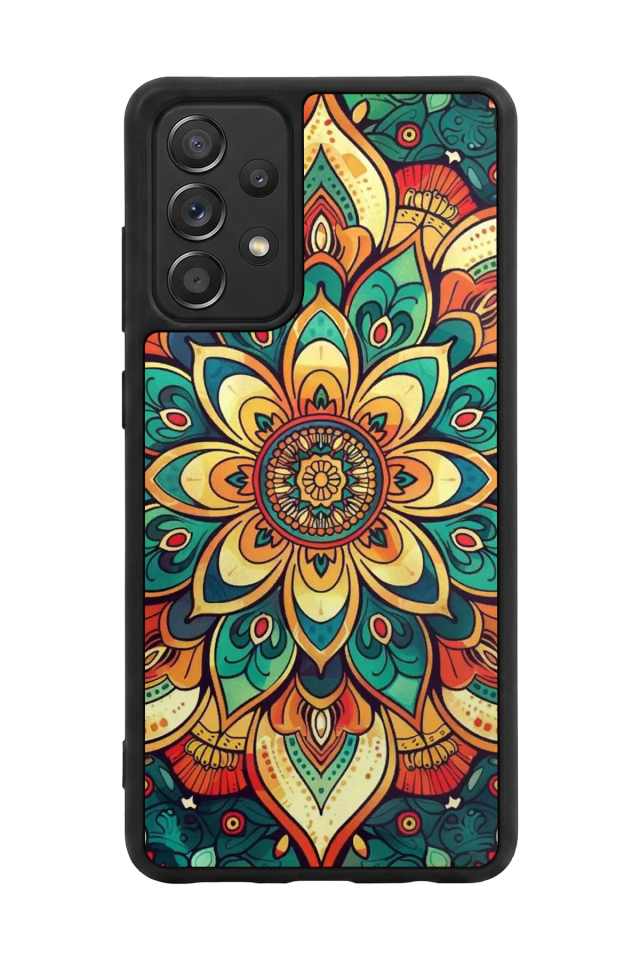 Samsung Galaxy A72 Uyumlu Mandala Tasarımlı Glossy Premium Kılıf