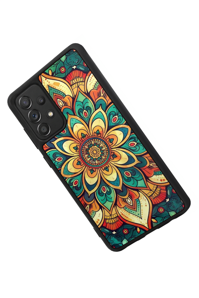 Samsung Galaxy A72 Uyumlu Mandala Tasarımlı Glossy Premium Kılıf