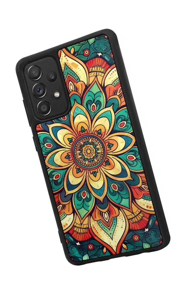 Samsung Galaxy A72 Uyumlu Mandala Tasarımlı Glossy Premium Kılıf