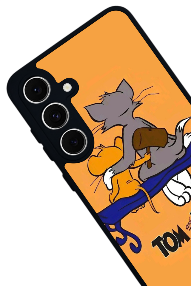 Samsung Galaxy S24 FE Uyumlu Tom And Jerry Tasarımlı Glossy Premium Kılıf