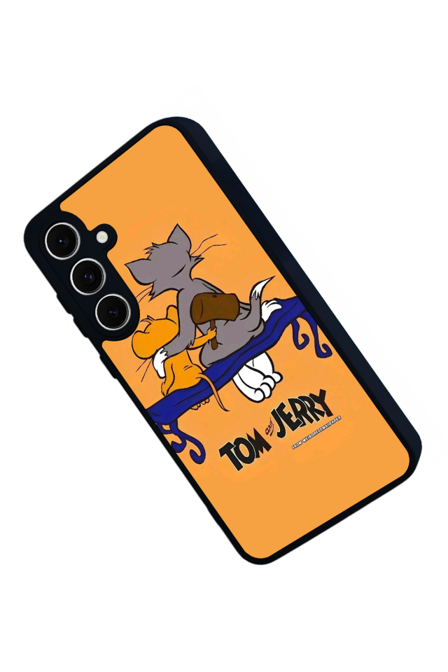 Samsung Galaxy S24 FE Uyumlu Tom And Jerry Tasarımlı Glossy Premium Kılıf
