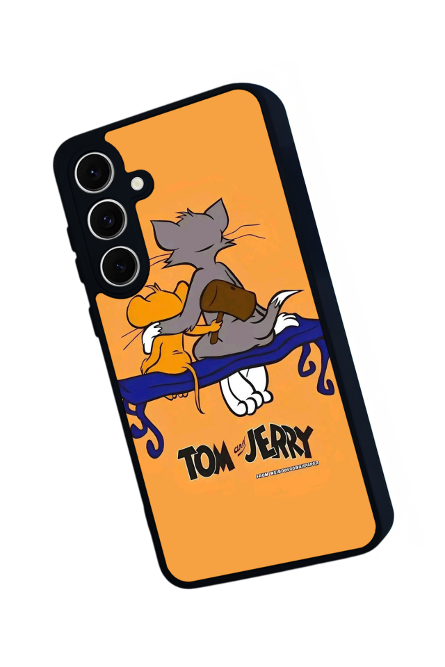 Samsung Galaxy S24 FE Uyumlu Tom And Jerry Tasarımlı Glossy Premium Kılıf