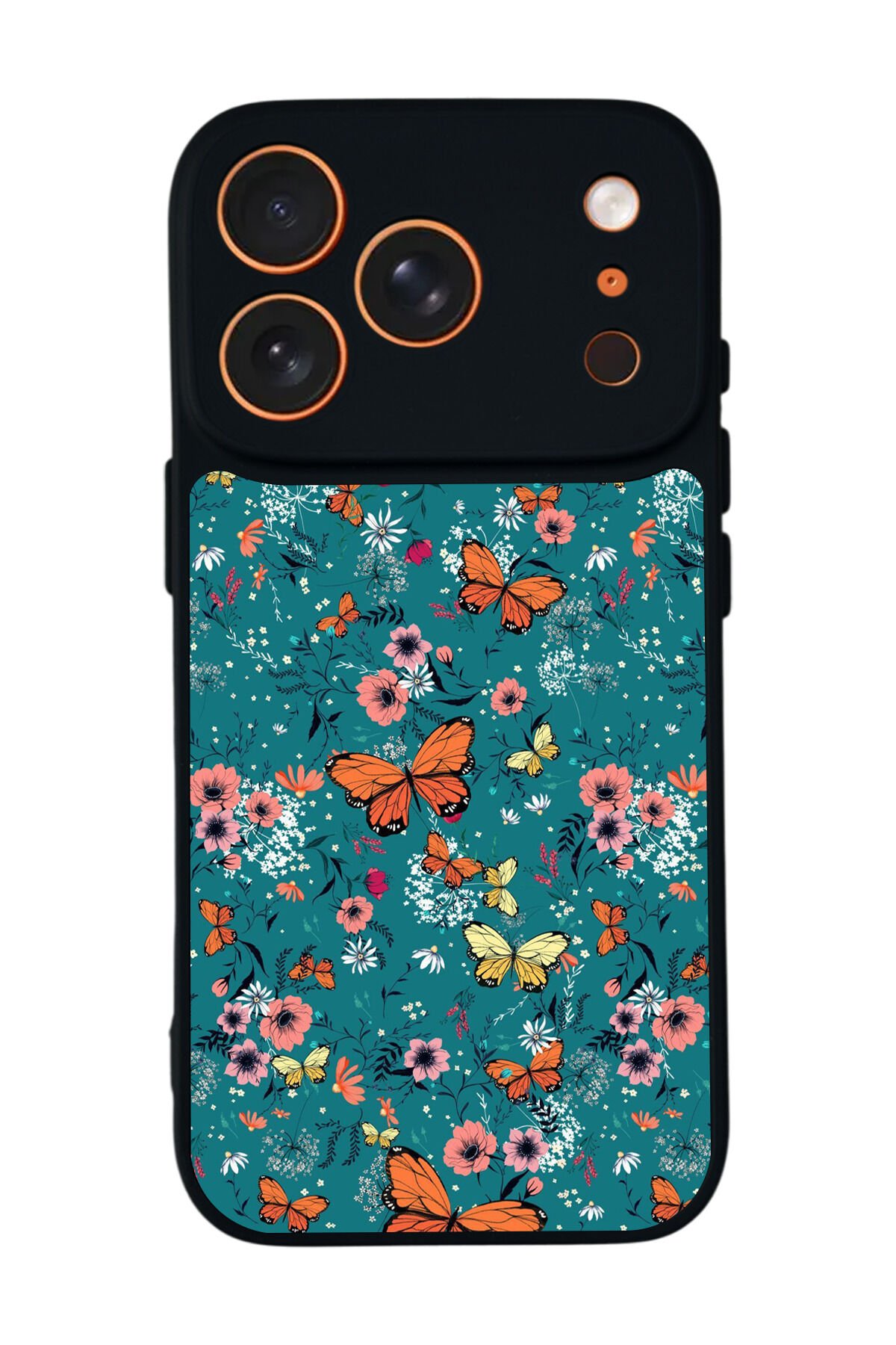 iPhone 17 Pro Max Uyumlu Floral Tasarımlı Glossy Premium Kılıf