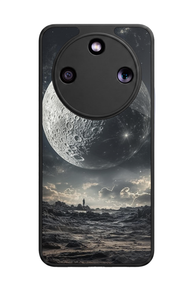 Honor Magic 8 Lite Uyumlu Ay Tasarımlı Glossy Premium Kılıf