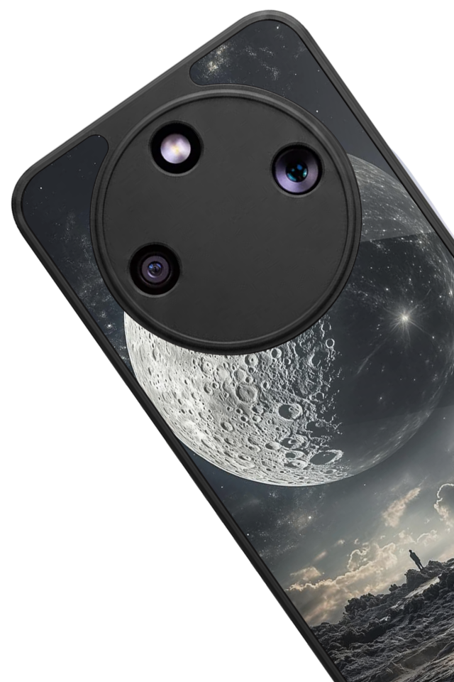 Honor Magic 8 Lite Uyumlu Ay Tasarımlı Glossy Premium Kılıf