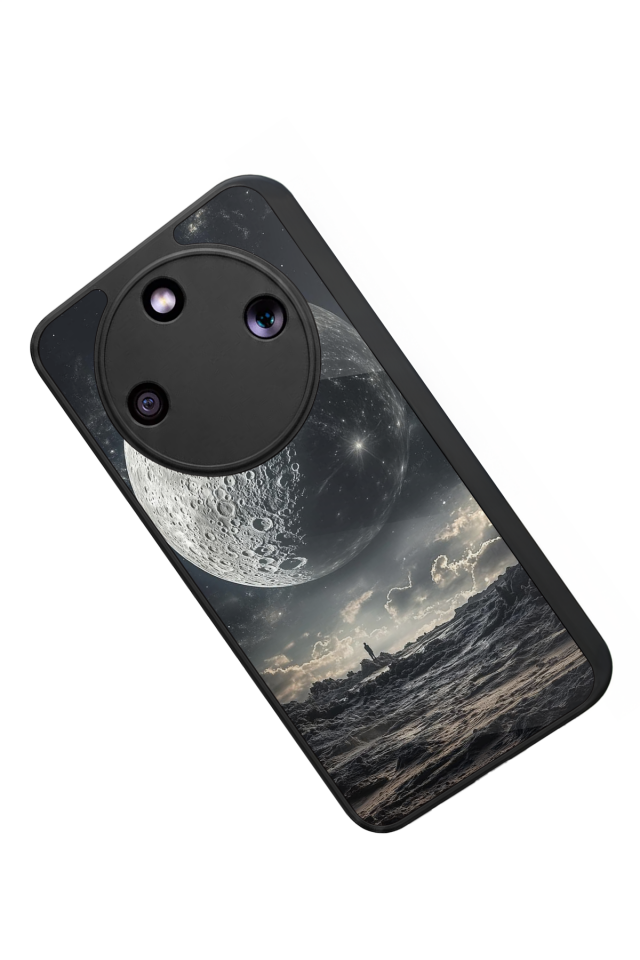 Honor Magic 8 Lite Uyumlu Ay Tasarımlı Glossy Premium Kılıf