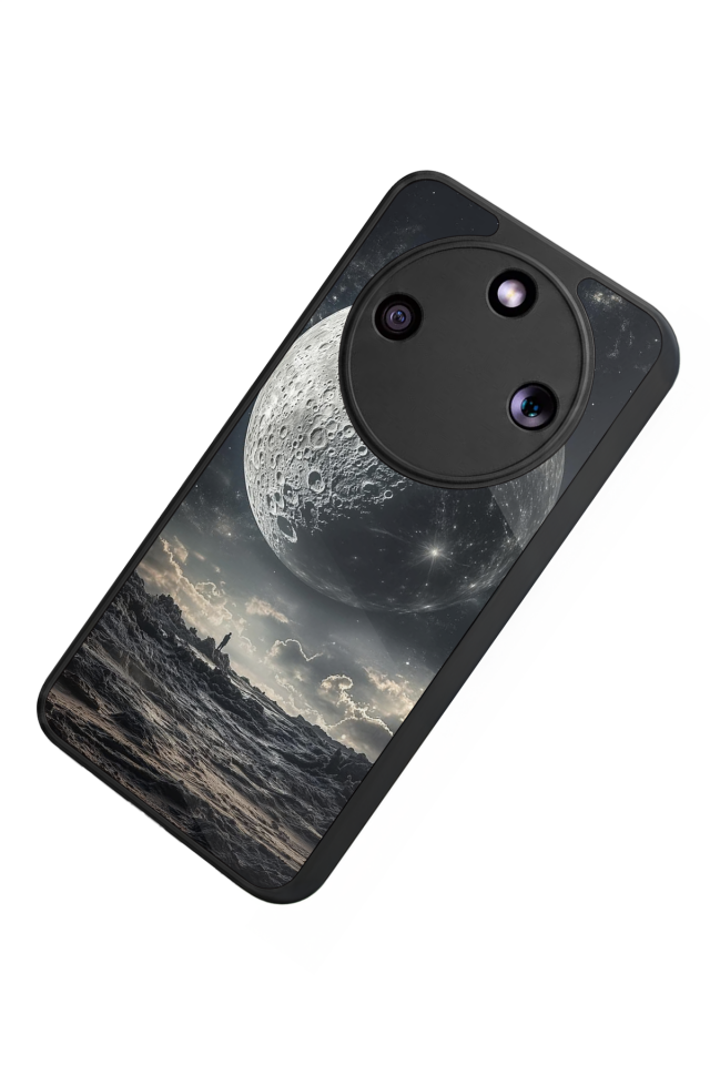 Honor Magic 8 Lite Uyumlu Ay Tasarımlı Glossy Premium Kılıf