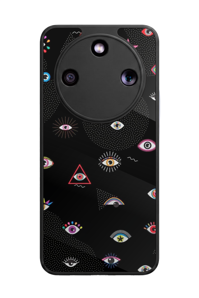 Honor Magic 8 Lite Uyumlu Göz Tasarımlı Glossy Premium Kılıf