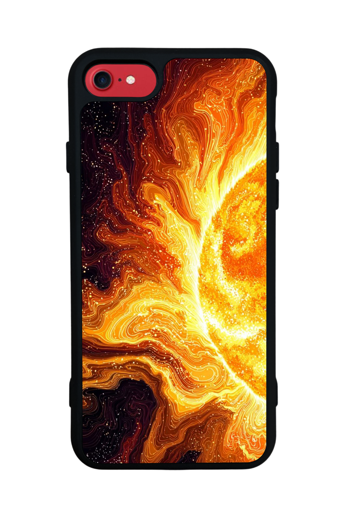 iPhone SE Uyumlu Güneş Tasarımlı Glossy Premium Kılıf