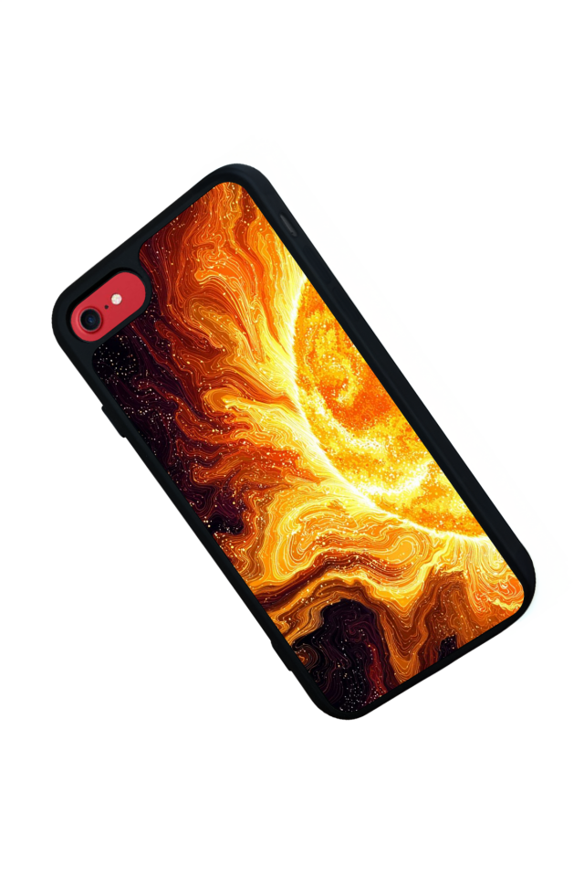 iPhone SE Uyumlu Güneş Tasarımlı Glossy Premium Kılıf