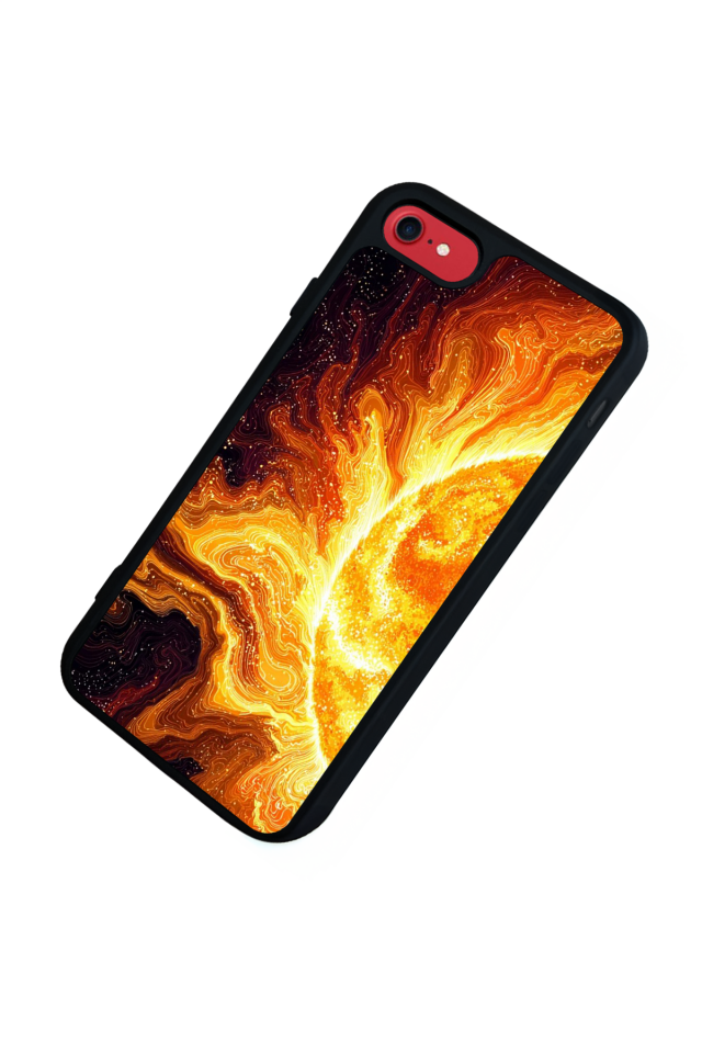 iPhone SE Uyumlu Güneş Tasarımlı Glossy Premium Kılıf