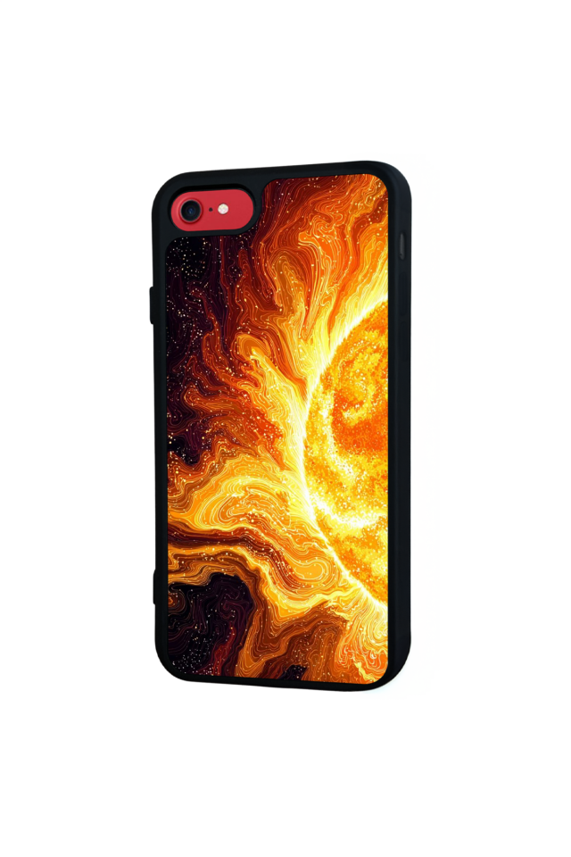 iPhone SE Uyumlu Güneş Tasarımlı Glossy Premium Kılıf