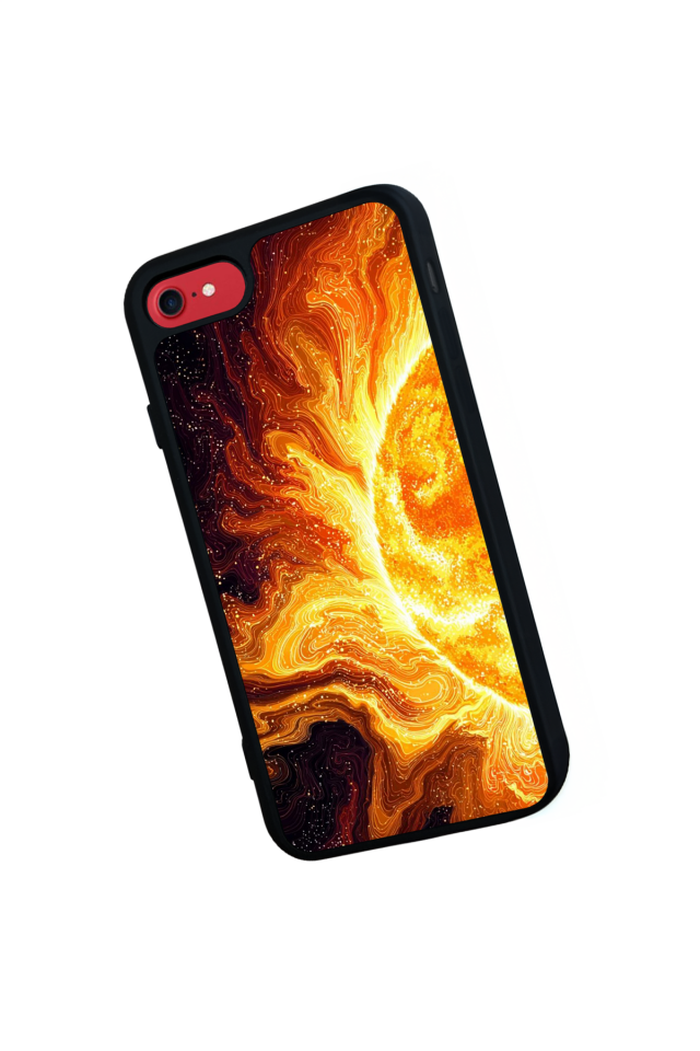 iPhone SE Uyumlu Güneş Tasarımlı Glossy Premium Kılıf