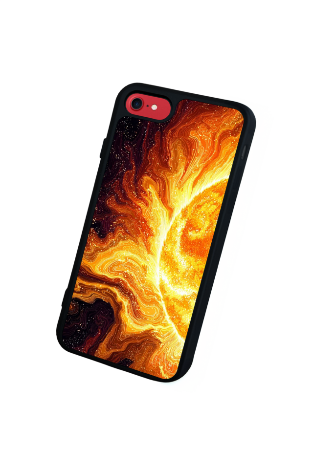 iPhone SE Uyumlu Güneş Tasarımlı Glossy Premium Kılıf