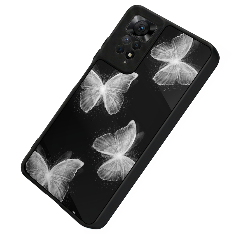Xiaomi Redmi Note 12 Pro Uyumlu Kelebek Tasarımlı Glossy Premium Kılıf