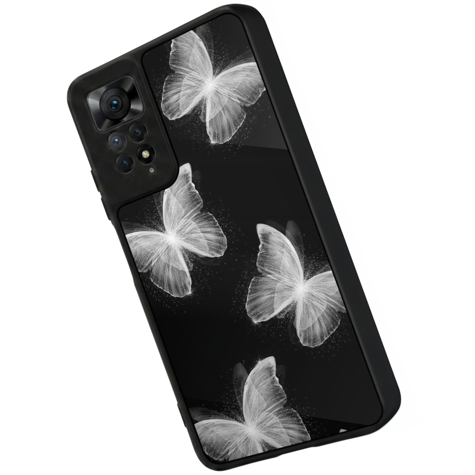 Xiaomi Redmi Note 12 Pro Uyumlu Kelebek Tasarımlı Glossy Premium Kılıf