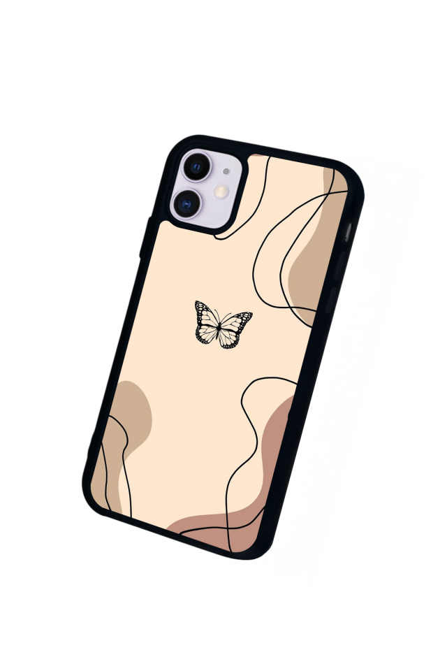 iPhone 11 Uyumlu Kelebek Tasarımlı Glossy Premium Kılıf