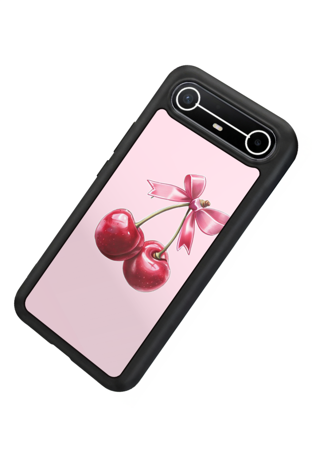 Tecno Spark Slim 5G Uyumlu Kiraz Tasarımlı Glossy Premium Kılıf