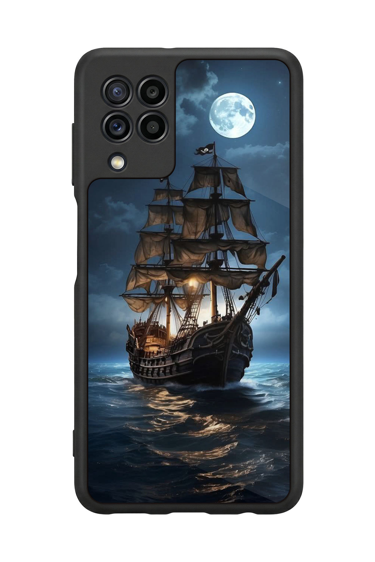Samsung Galaxy M32 Uyumlu Korsan Tasarımlı Glossy Premium Kılıf